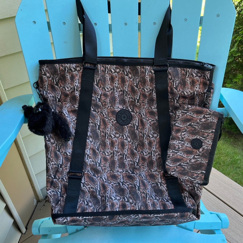 Kipling Kyokol Large Tote Bag with Matching Cosmetic Bag